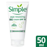 Simple Regeneration Age Resisting Day Face Cream SPF 15 50ml - McGrocer