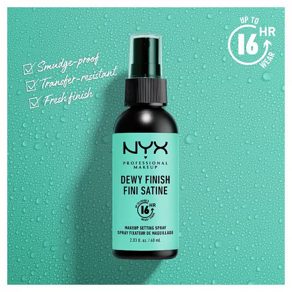 NYX Professional Makeup Setting Spray Dewy, imported from the UK