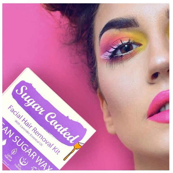 Sugar Coated Facial Hair Removal Wax Kit 200g (British brand)