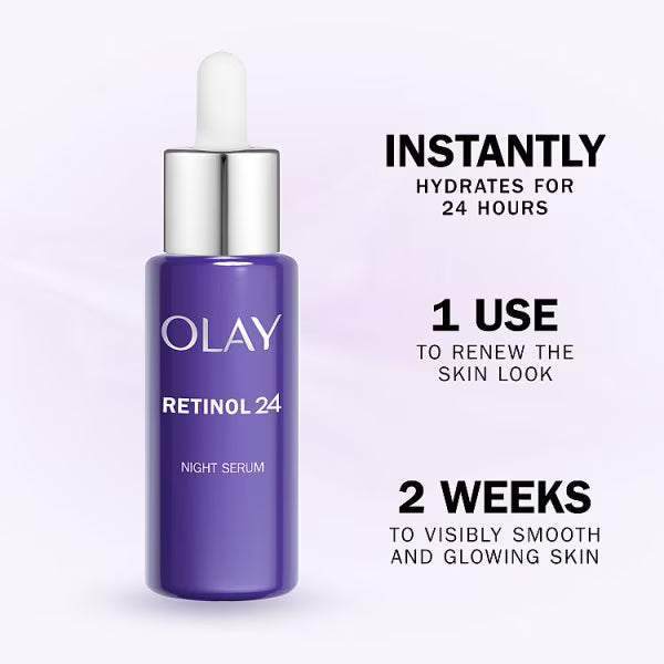 Olay Retinol24 Night Serum 40ml, imported from the UK