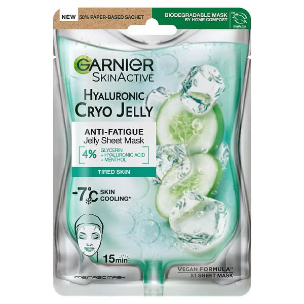 Garnier anti fatigue jelly sheet mask, UK version
