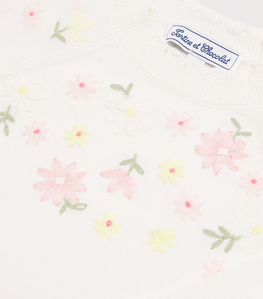 Tartine et Chocolat cotton floral embroidered sweater for ages 2-12 years (British brand)