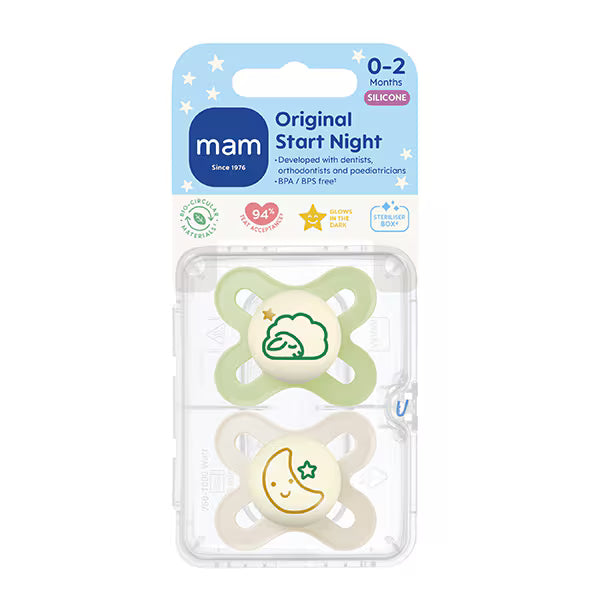 MAM Start Night Soother 2 Pack (British brand)