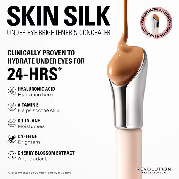 Revolution Skin Silk Under Eye Brightener Dark Orange, imported from the UK