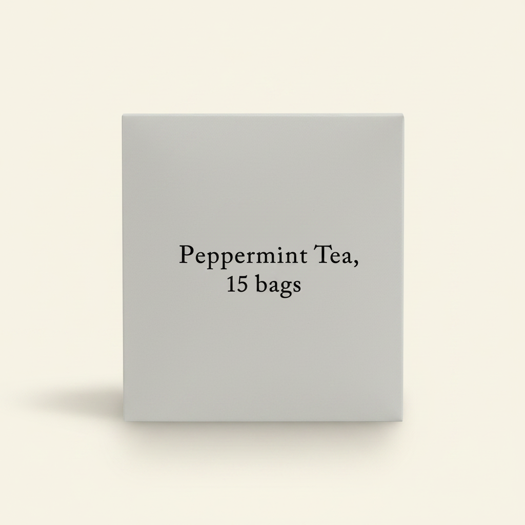 Holland & Barrett peppermint tea 15 bags, UK version
