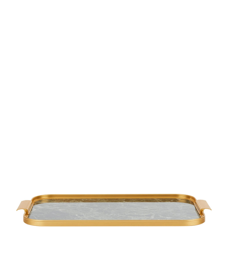Kaymet Marble Ribbed Tray (48cm)