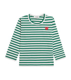Comme Des Garçons stripe heart logo T-shirt for children 2-6 years - British product