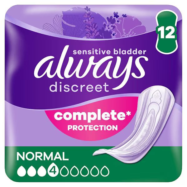 Always Discreet Incontinence Pads Normal 12 - British product