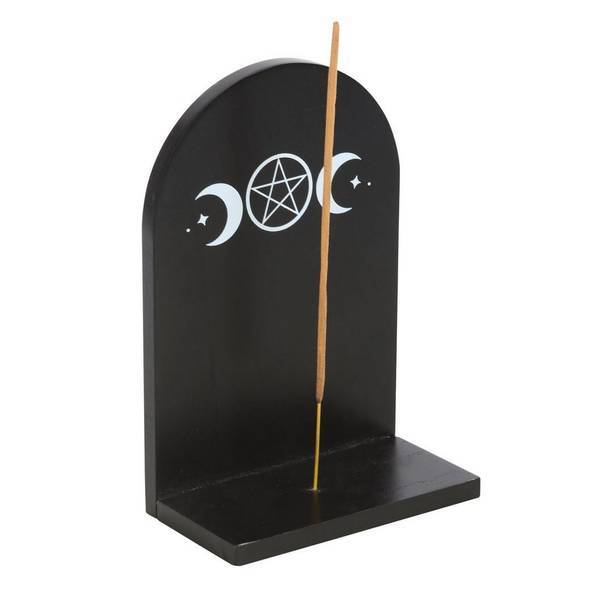 Something Different Incense Holder Shelf Triple Moon 18.5cm (British brand)