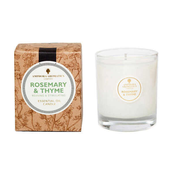 Amphora Aromatics Rosemary & Thyme Pot Candle 40Hr - British product