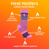 Heat Holders ladies thermal twist socks UK 4-8, UK version