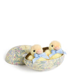 Harrods plush chicks in a tin egg soft toy, UK version