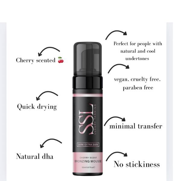 SSL Tanning extra dark self tan foam 150ml (British brand)