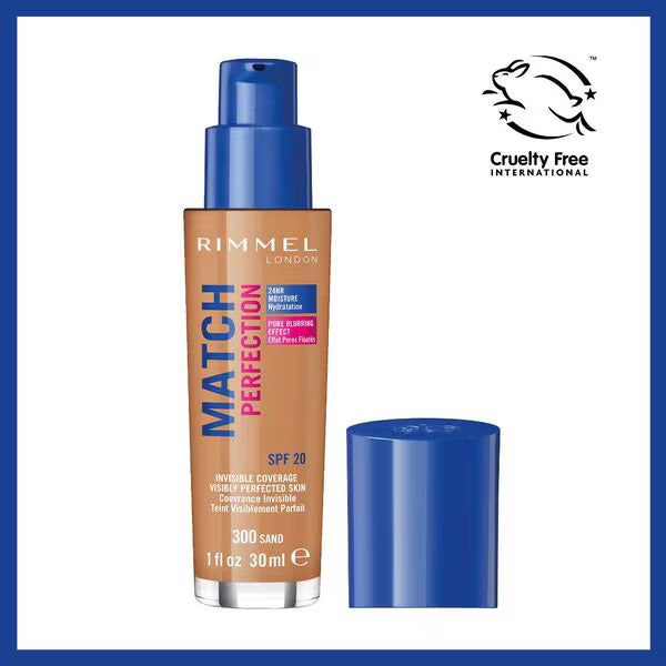 Rimmel Match Perfection Foundation Sand, imported from the UK