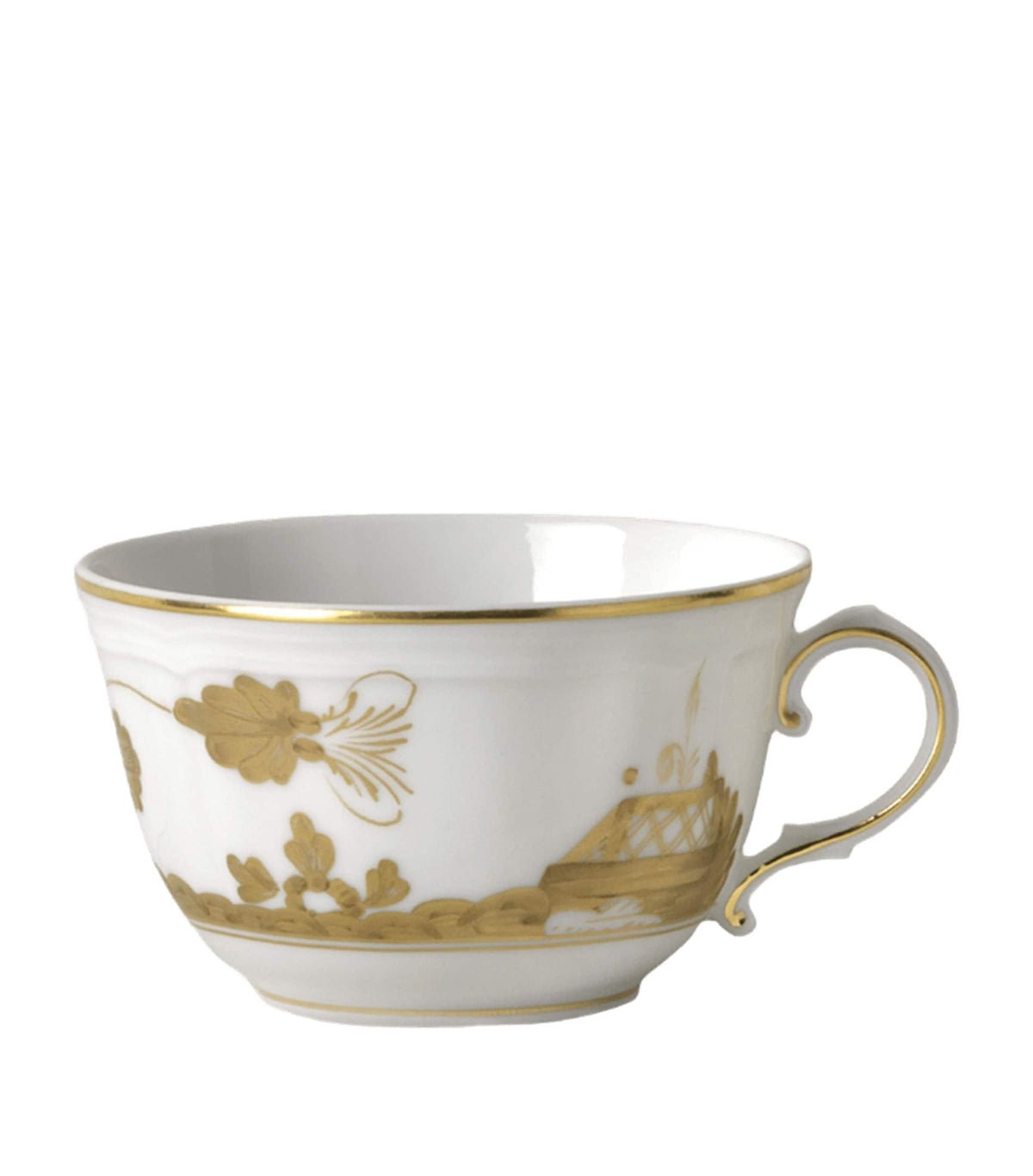 Ginori 1735 Aurum tea cup with golden floral decoration, UK version
