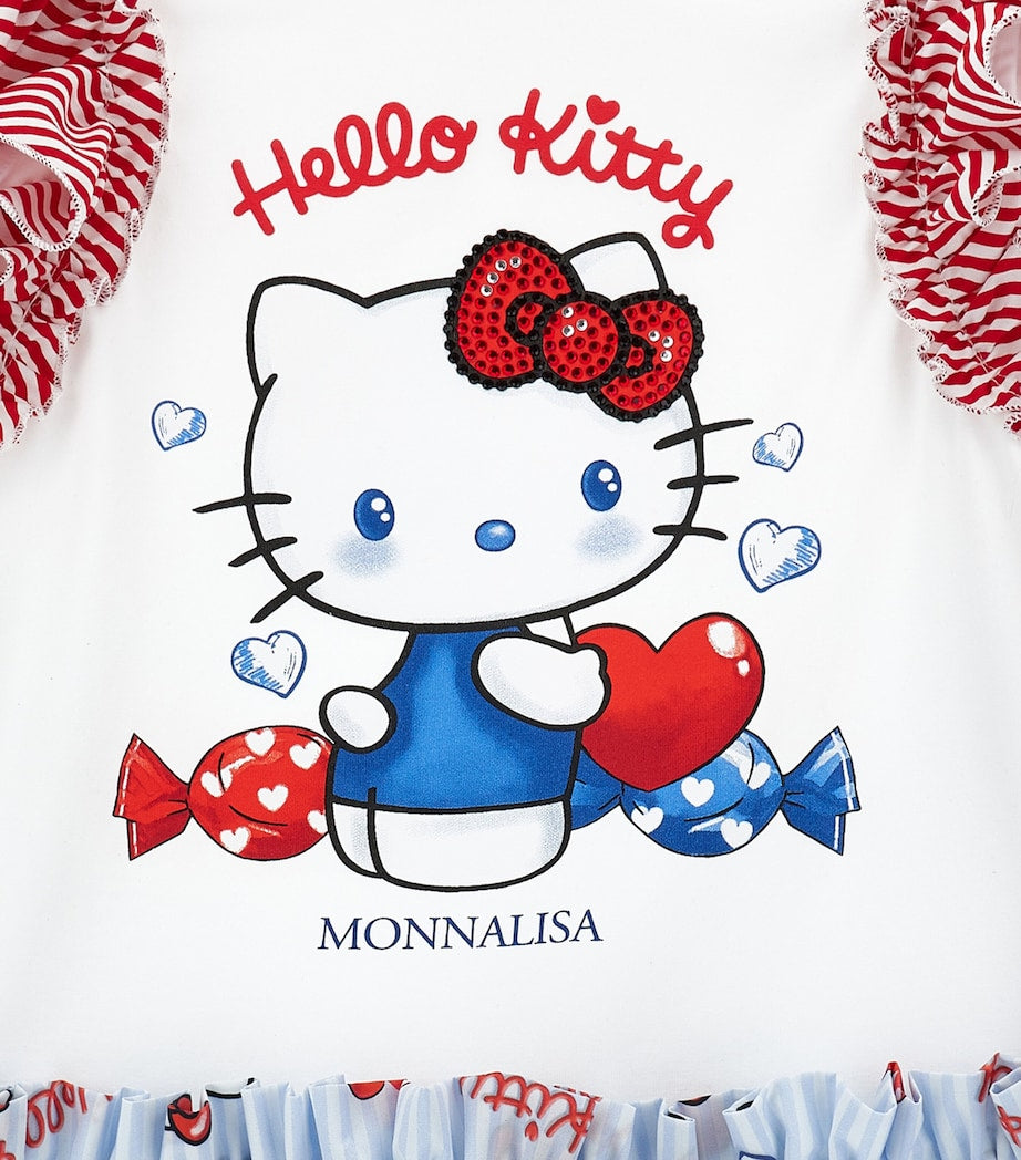 Children's Cotton Stripe Dress with Hello Kitty Print (2-12 Years)