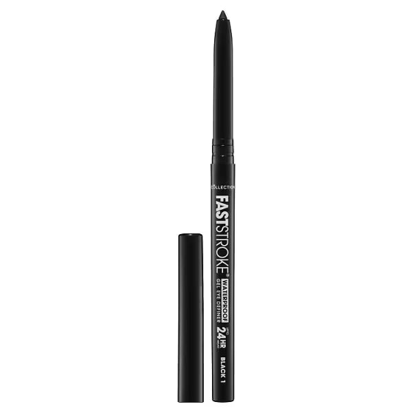 Collection Fast Stroke waterproof gel eyeliner pencil Sh 1 Black - British product