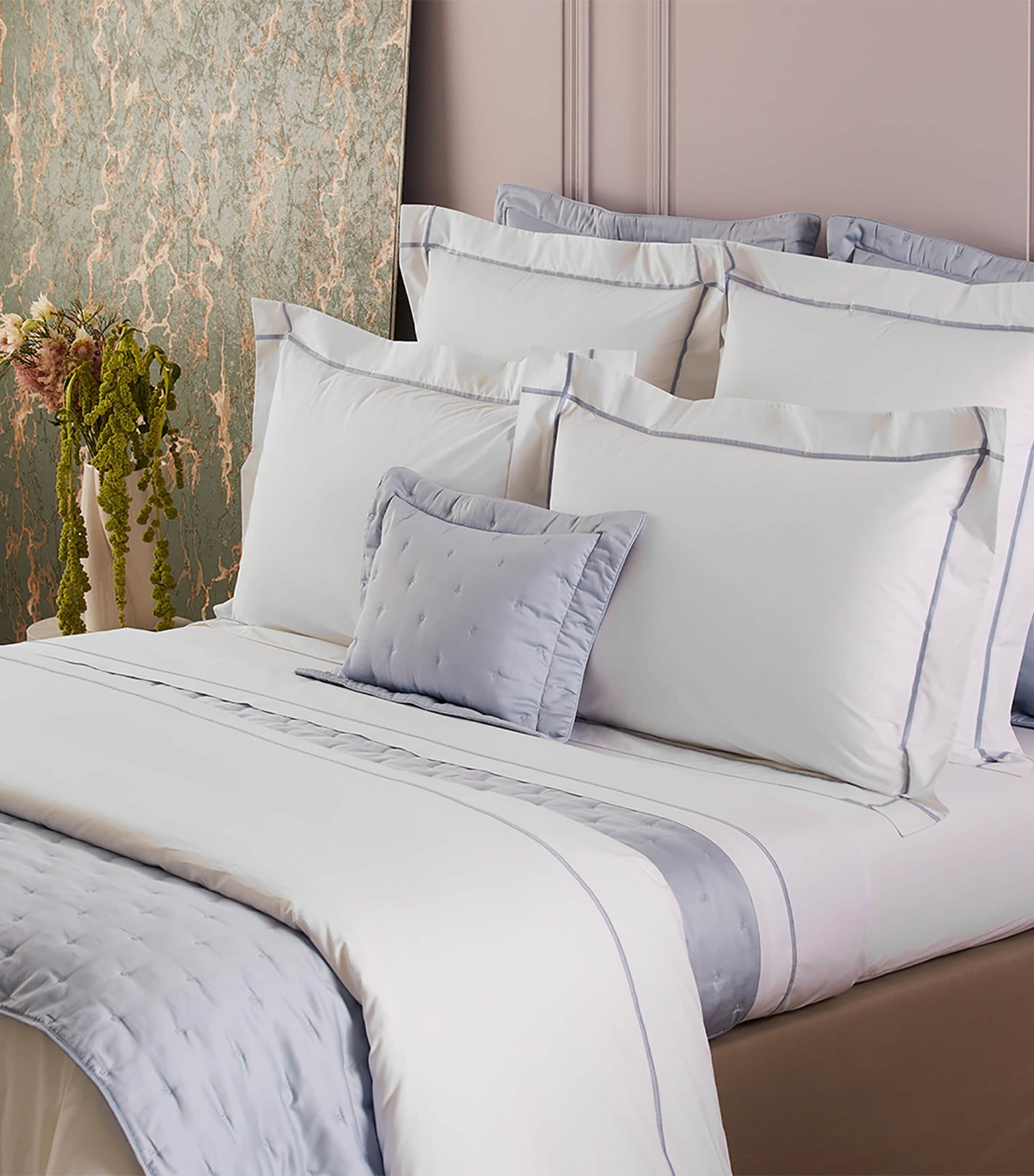 Yves Delorme double duvet cover Athena Celeste 200cm x 200cm (British brand)