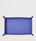 Smythson small leather Panama rectangular trinket tray (British brand)