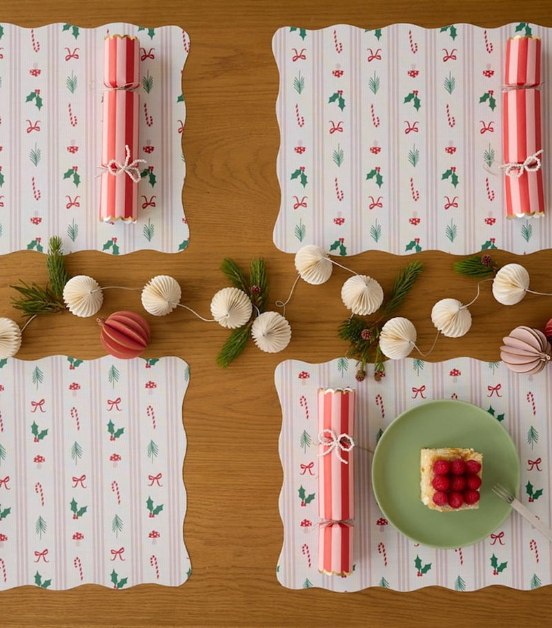 Chilewich Festive Icon Stripes placemat 34cm x 47cm - British product