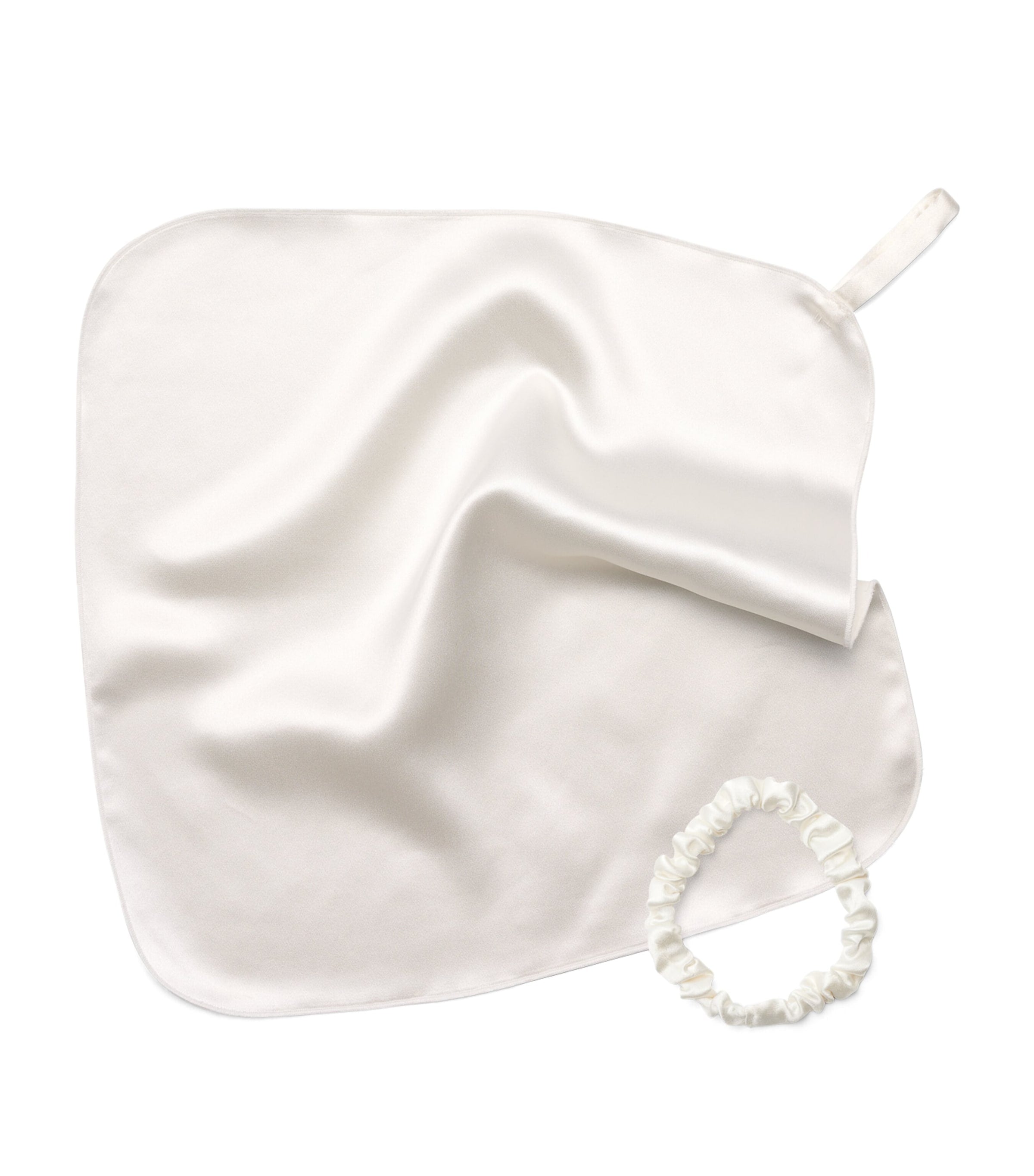 HYOUMANKIND silk face cloth and hair tie bundle, UK version