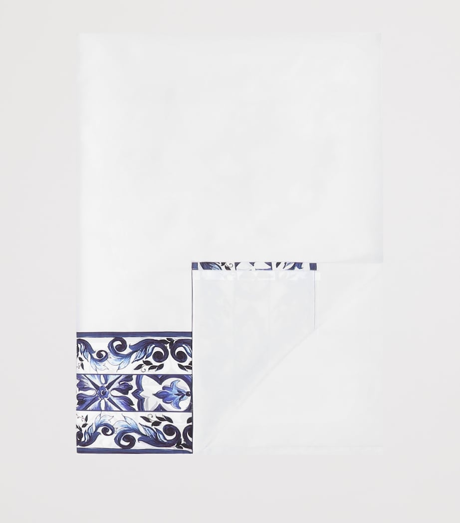 Dolce&Gabbana Casa Cotton Majolica King Flat Sheet (260cm x 280cm)