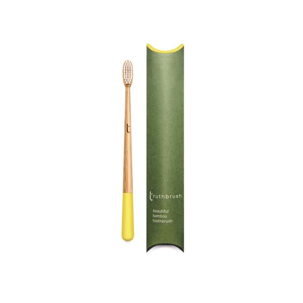 Truthbrush Bamboo Toothbrush Gorse Yellow Soft (British brand)