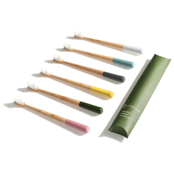 Truthbrush Bamboo Toothbrush Gorse Yellow Soft (British brand)