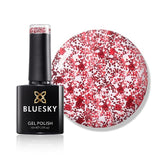 Bluesky Gel Polish Red Million glitter formula - British product