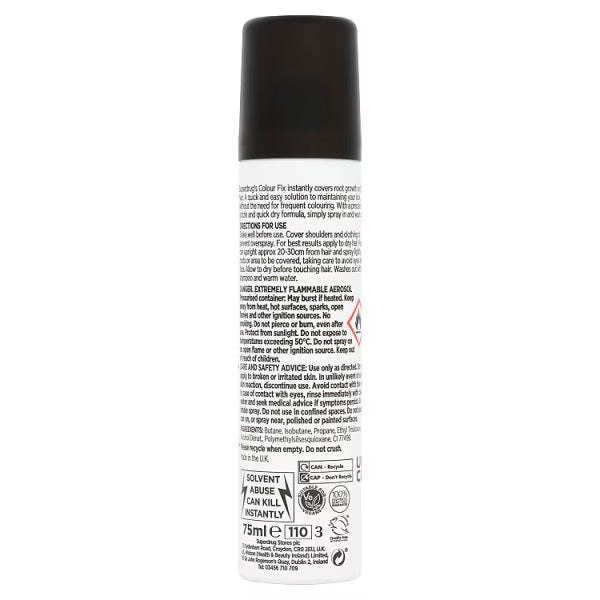 Superdrug Colour Fix Root Cover Black (British brand)
