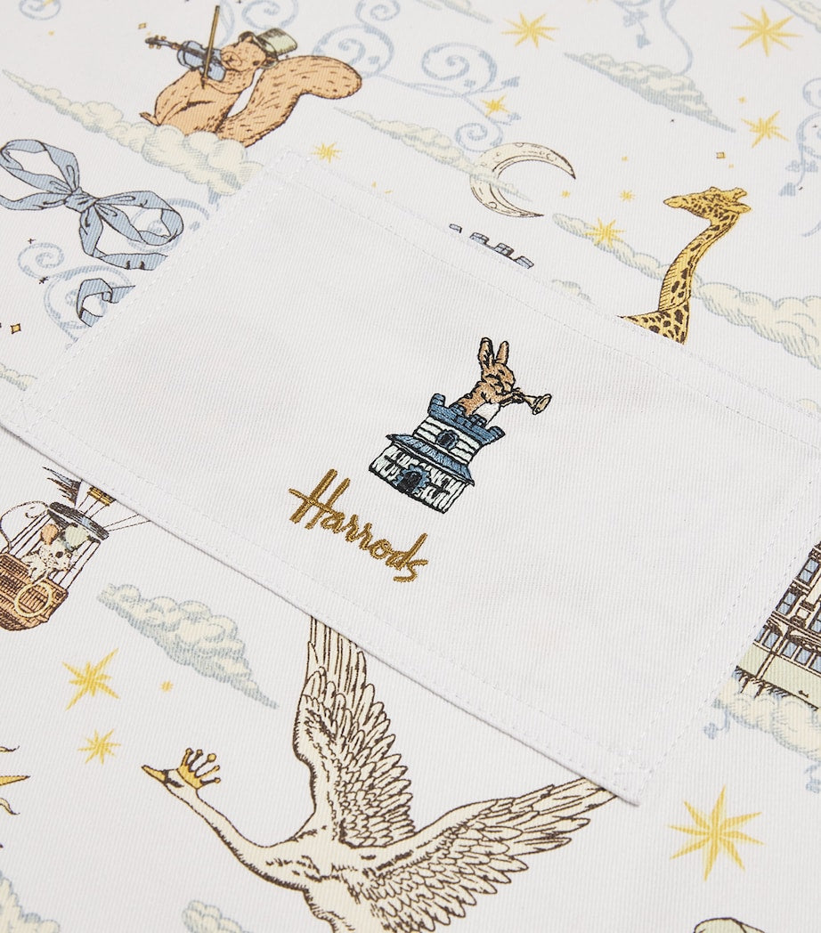 Harrods children's printed apron with animal motifs 42cm x 50cm, UK version
