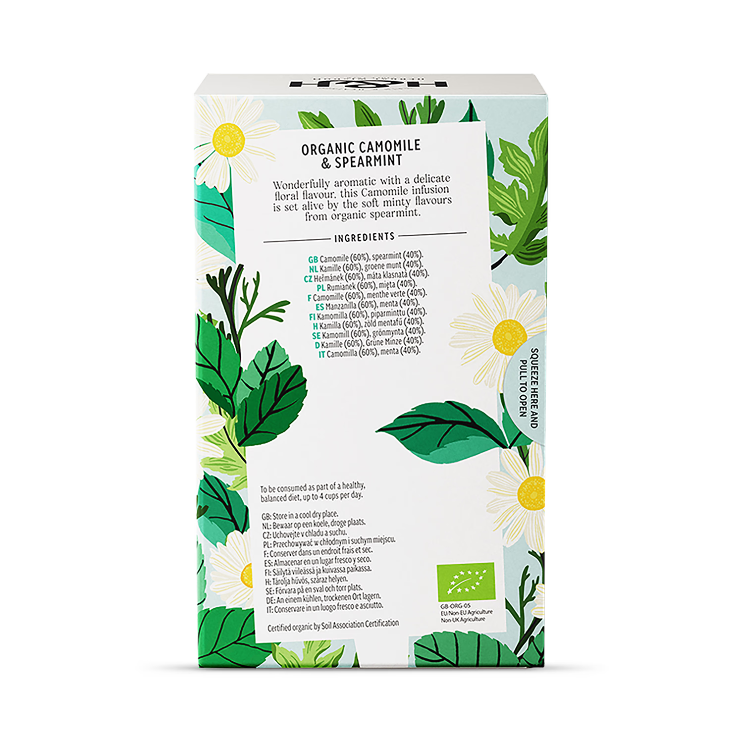 Heath Heather Organic Camomile Spearmint Tea Bags 20pk, UK version