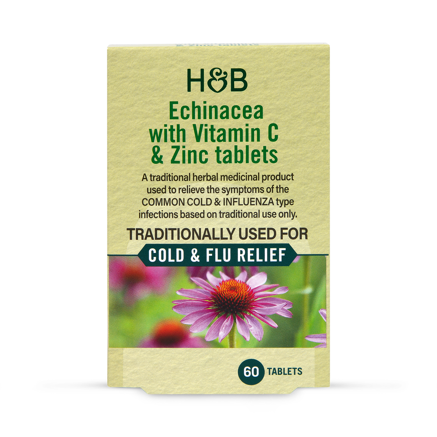 Holland & Barrett Echinacea with Vitamin C & Zinc 60 Tablets - 998306