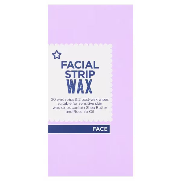 Superdrug Sensitive Facial Wax Strips x20 (British brand)