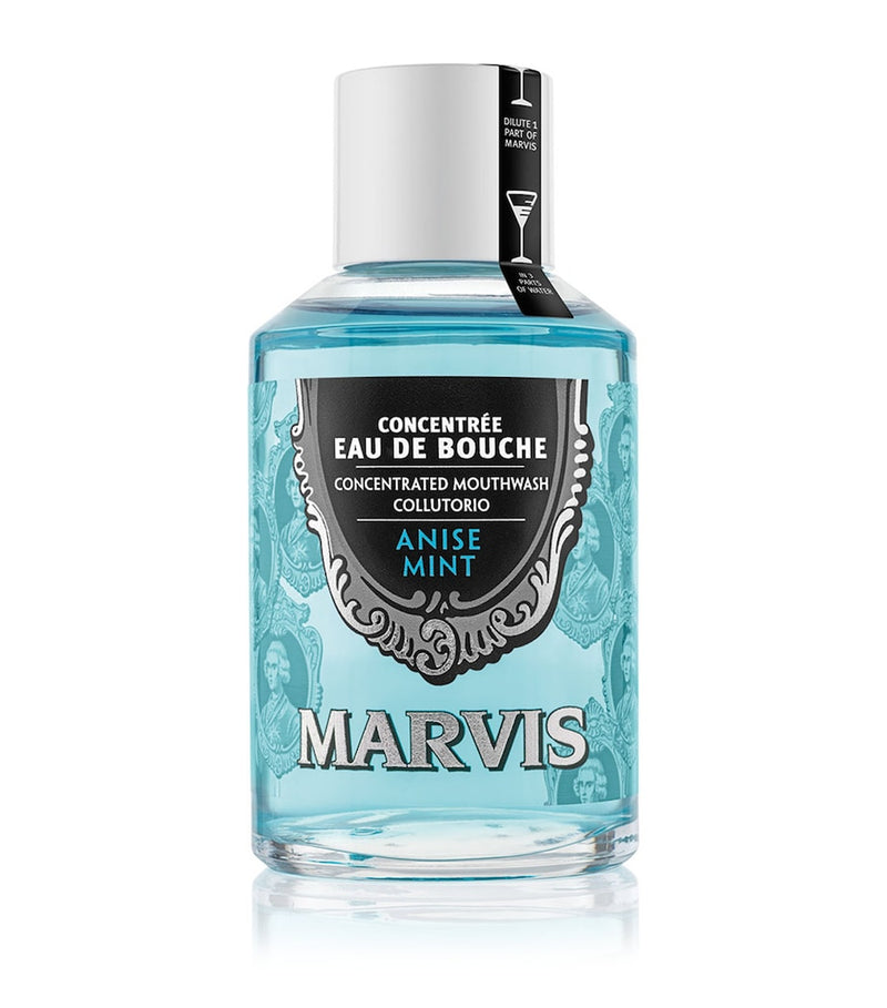 Marvis anise mint mouthwash, imported from the UK