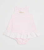 Balmain kids cotton stripe dress and bloomers set 6-36 months - British product