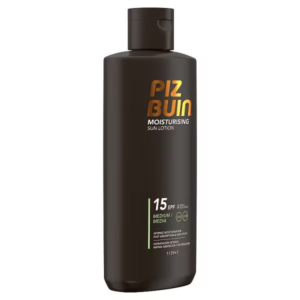 Piz Buin Moisturising Lotion SPF15 200ml, imported from the UK