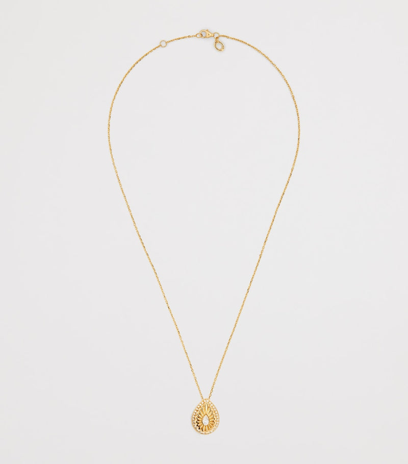 L'Atelier Nawbar yellow gold diamond pendant necklace, UK version