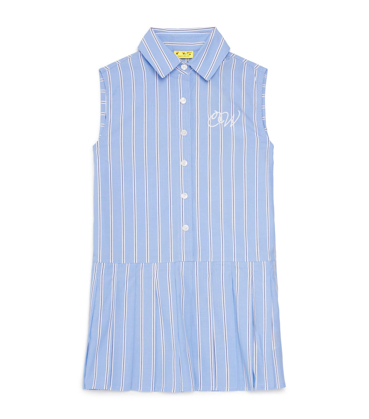 Off-White Kids cotton stripe arrows dress 4-12+ years, imported from the UK