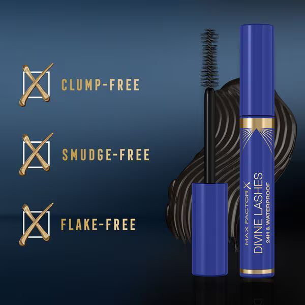 Max Factor Divine Lashes Mascara 003 Black Waterproof, imported from the UK