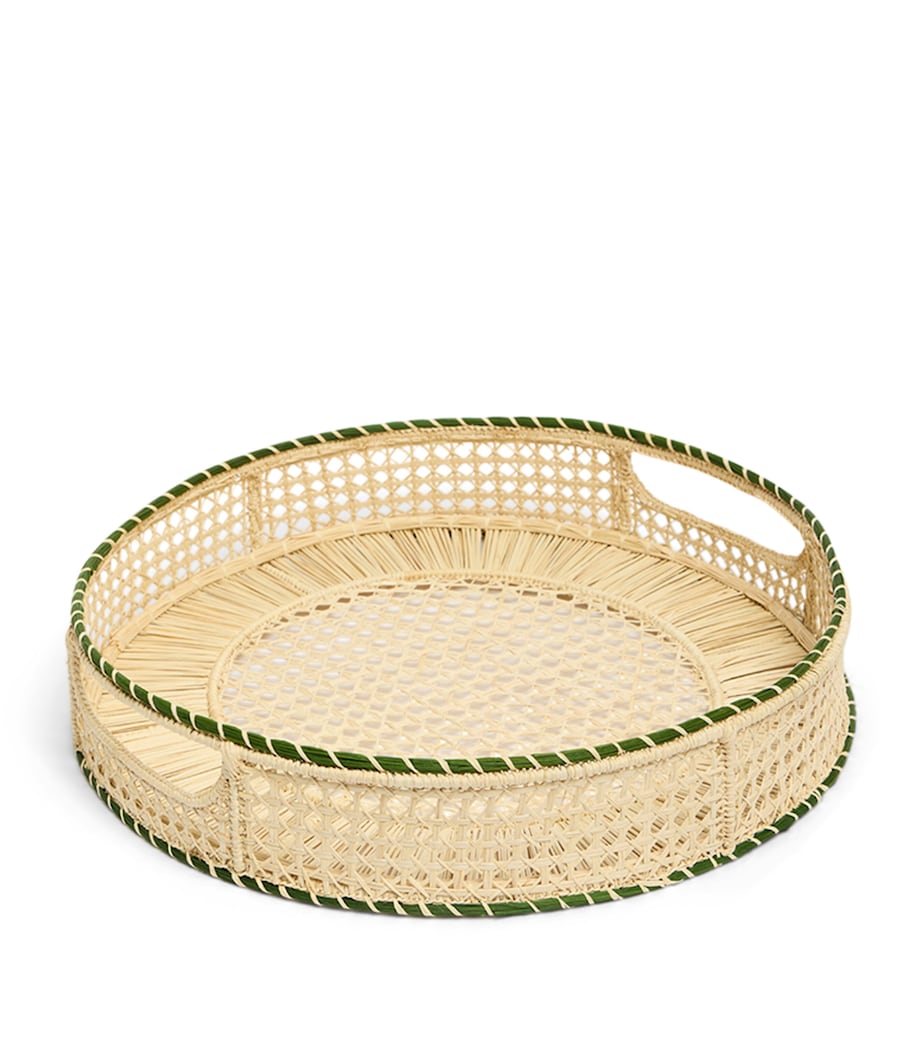 La DoubleJ raffia tray 36.5cm, UK version