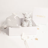 Babbico Grey Zebra Plush Toy And Star Blanket Baby Gift Set - McGrocer