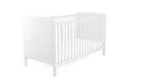 Baby Elegance Travis Baby Cot Bed with Mattress - White - McGrocer