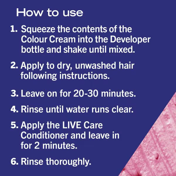 Schwarzkopf LIVE permanent hair dye Berry Red 044, UK version