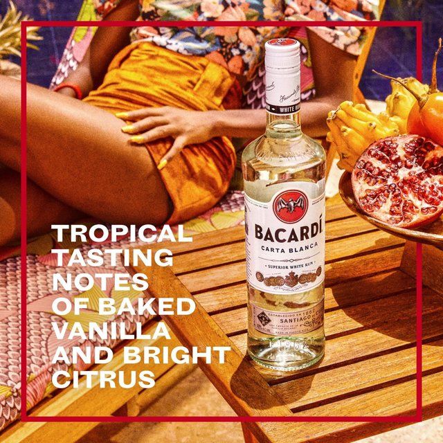 Bacardi Carta Blanca Superior White Rum   1L - McGrocer