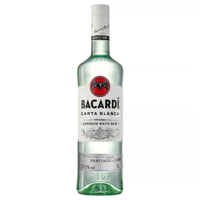 Bacardi Carta Blanca Superior White Rum   1L - McGrocer