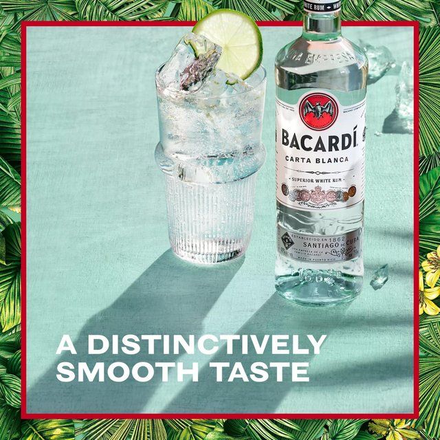 Bacardi Carta Blanca Superior White Rum   1L - McGrocer