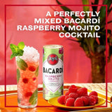 Bacardi Raspberry Mojito Premix Rum Cocktail   250ml - McGrocer
