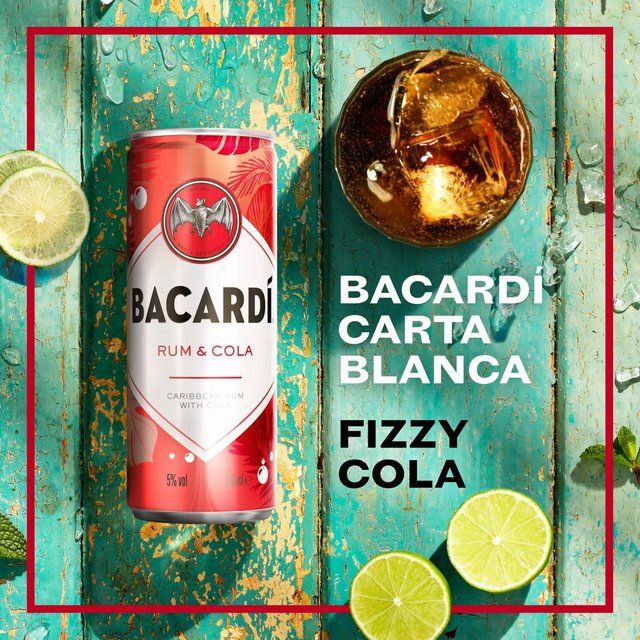 Bacardi Rum & Cola Premix Rum Cocktail   250ml - McGrocer