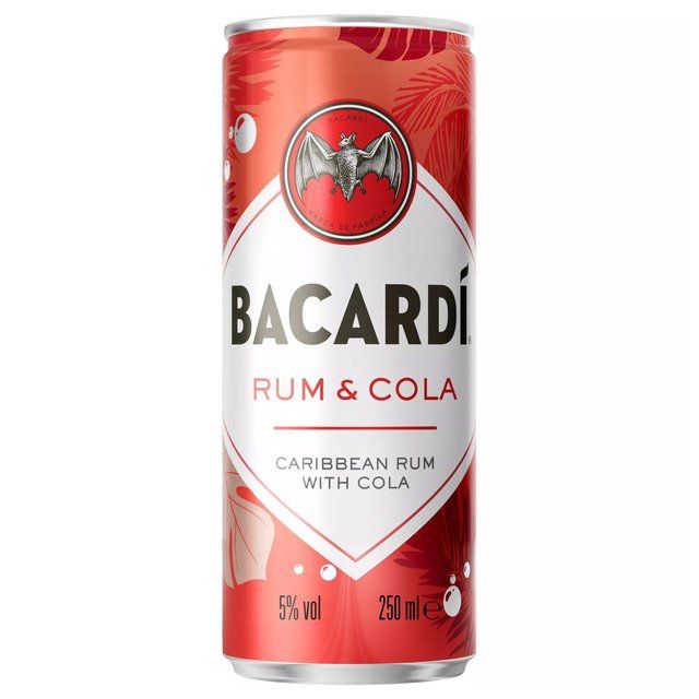 Bacardi Rum & Cola Premix Rum Cocktail   250ml - McGrocer